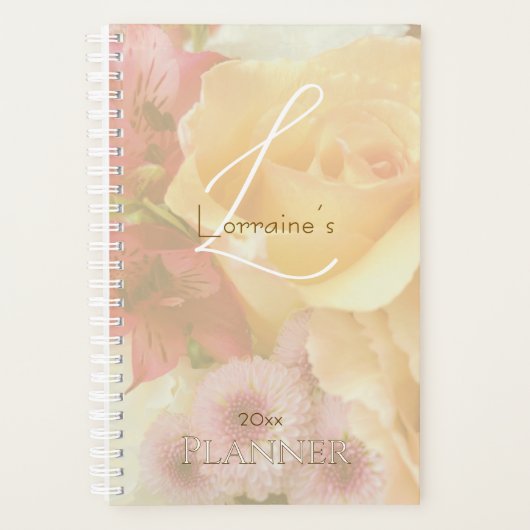 Pale Yellow Rose Secret Gardens Planner Planer (Vorderseite)
