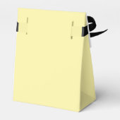 Pale Yellow Script Minimalist Wedding Geschenkschachtel (Rückseite)