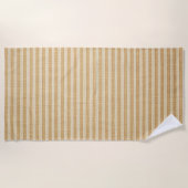 Pale Yellow Stripes Threaded Fabric Pattern Strandtuch (Vorderseite)