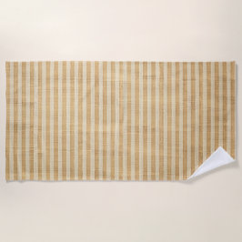 Pale Yellow Stripes Threaded Fabric Pattern Strandtuch