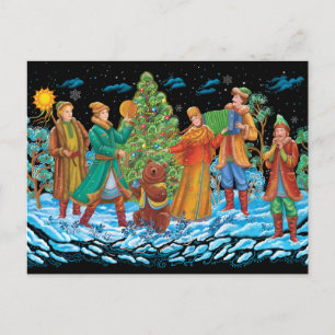 Palekh. Maslenitsa. Traditionelle russische Feste Postkarte