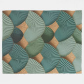 Palem-Fan-Relief Fleecedecke (Vorderseite (Horizontal))