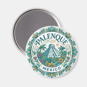 Palenque Mexiko Magnet (Vorderseite/Rückseite)