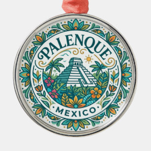 Palenque Mexiko Ornament Aus Metall