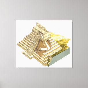 Palenque Mexiko. Tempel der Aufschriften Leinwanddruck