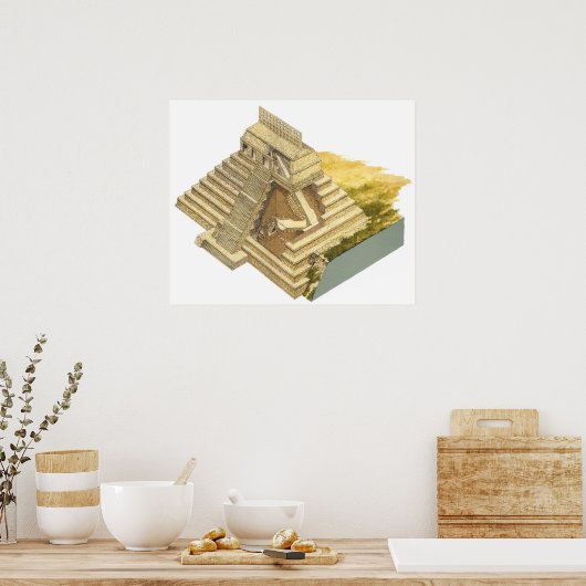 Palenque Mexiko. Tempel der Inschriften Poster (Küche)