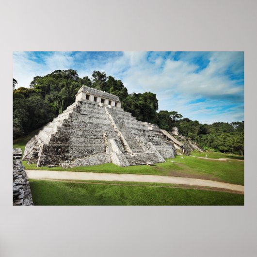 Palenque ruins - Tempel der Inschriftenkunde Poster (Vorne)
