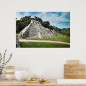 Palenque ruins - Tempel der Inschriftenkunde Poster (Küche)