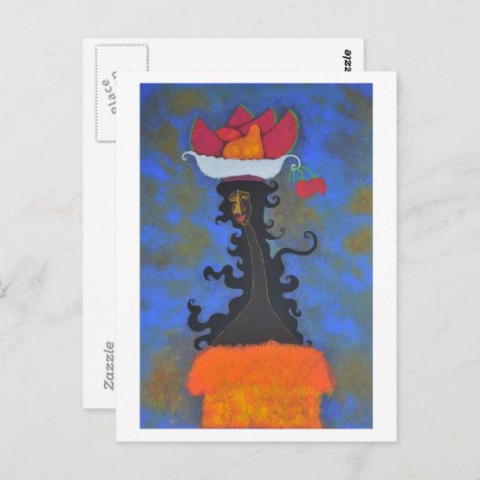 Palenquera y rosas Postcard Postkarte (Vorne/Hinten)