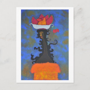 Palenquera y rosas Postcard Postkarte