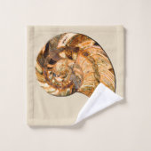 "Paleo-chic" Cleoniceras Cleon Ammonite Fossil Badhandtuch Set (Waschlappen)