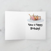 Paleo Funny Birthday Card Karte (Innenseite)