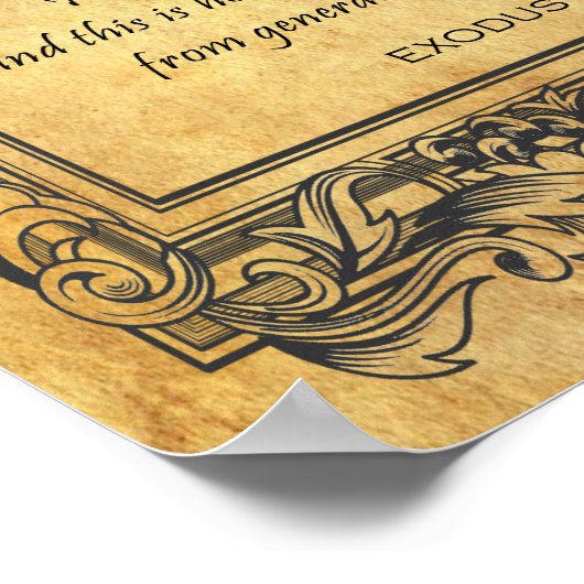 Paleo Hebräischer Name Gottes Pergament Canvas Pri Poster (Ecke)