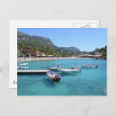 Paleokastritsa Beach, Korfu Postkarte (Vorne/Hinten)