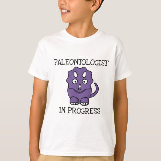 Paleontologe in Progress Lila Triceratops Boys T-Shirt