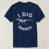 Paleontology I Dig Fossils Dinosaur Skeleton And H T-Shirt (Design vorne)