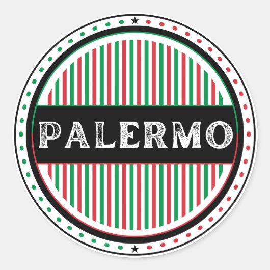 Palermo City Pride Emblem – Italian Identity Runder Aufkleber (Vorderseite)