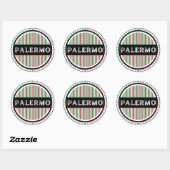 Palermo City Pride Emblem – Italian Identity Runder Aufkleber (Blatt)