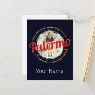 Palermo Hauptstadt von Sizilien Italien Vintage-So Feiertagspostkarte