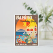 Palermo Italien Jahrgang Reise Postkarte (Stehend Vorderseite)