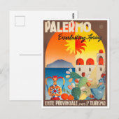 Palermo Italien Jahrgang Reise Postkarte (Vorne/Hinten)