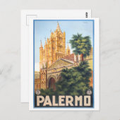Palermo Italien Jahrgang Reise Postkarte (Vorne/Hinten)