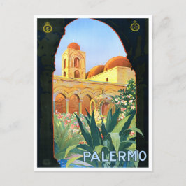 Palermo Italien Jahrgang Reise Postkarte