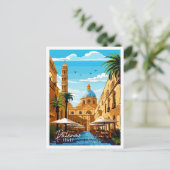 Palermo Italien Vintage Illustration Postkarte (Stehend Vorderseite)