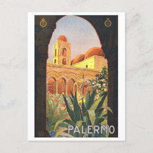 Palermo Italien Vintage-Reiseposter Postkarte