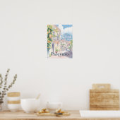 Palermo - Italien Wasserfarben Poster (Küche)