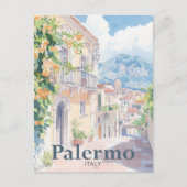 Palermo - Italien Wasserfarben Postkarte (Vorderseite)