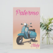 Palermo Italy Scooter-Poster Briefpapier (Stehend Vorderseite)