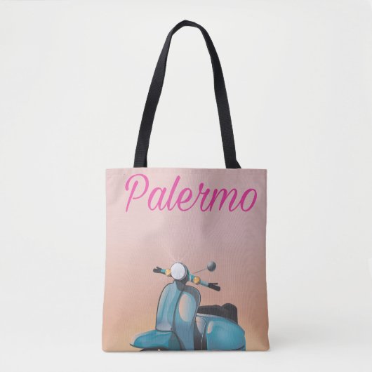 Palermo Italy Scooter-Poster Tasche (Vorderseite)