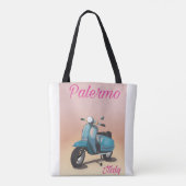 Palermo Italy Scooter-Poster Tasche (Rückseite)