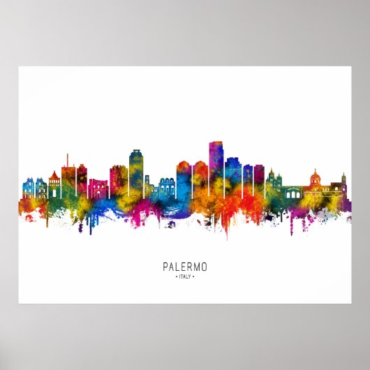 Palermo Italy Skyline Poster (Vorne)