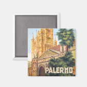 Palermo Italy vintage travel magnet (Vorderseite/Rückseite)