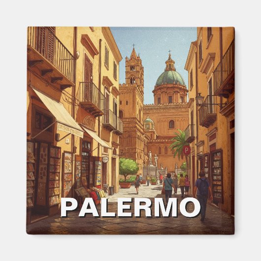 Palermo Sicily Italy Travel Magnet (Vorne)