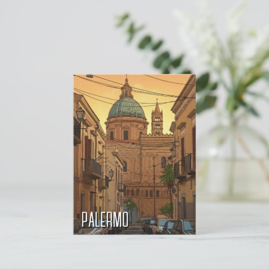Palermo Sicily Italy Travel Postkarte (Stehend Vorderseite)