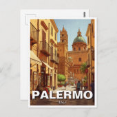 Palermo Sicily Italy Travel Postkarte (Vorne/Hinten)