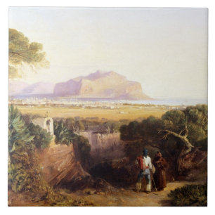 Palermo, Sizilien, 1847 (Öl auf Leinwand) Fliese