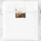 Palermo, Sizilien, 1847 (Öl auf Leinwand) Quadratischer Aufkleber (Tasche)