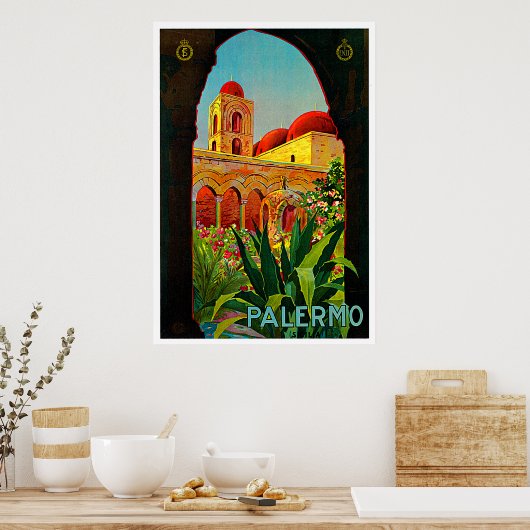 Palermo Sizilien - Italien Reisen Poster (Küche)
