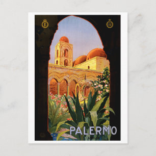 Palermo, Sizilien, Italien, Vintage-Reise Postkarte