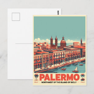 Palermo Sizilien italienische Vintage-Geschenke Postkarte