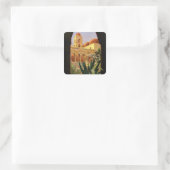 Palermo Sizilien Reiseplakat 1920 ENIT Quadratischer Aufkleber (Tasche)