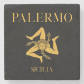 Palermo Sizilien Steinuntersetzer (Vorderseite)
