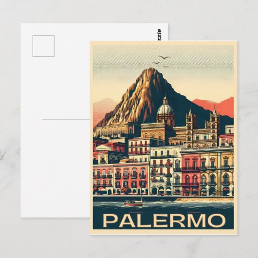 Palermo Vintage Geschenke aus der italienischen Kü Postkarte (Vorne/Hinten)