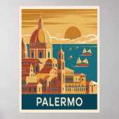 Palermo Vintage Travel Poster (Vorne)