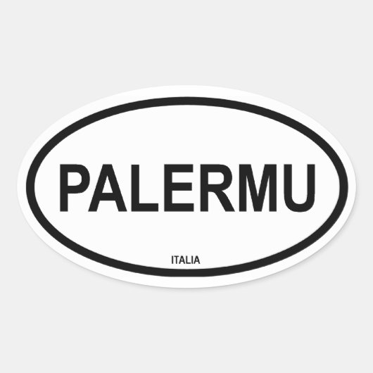 PALERMU OVALER AUFKLEBER (Vorderseite)