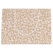 Palest Pink Leopard Geschenktasche Große Geschenktüte (Vorderseite)